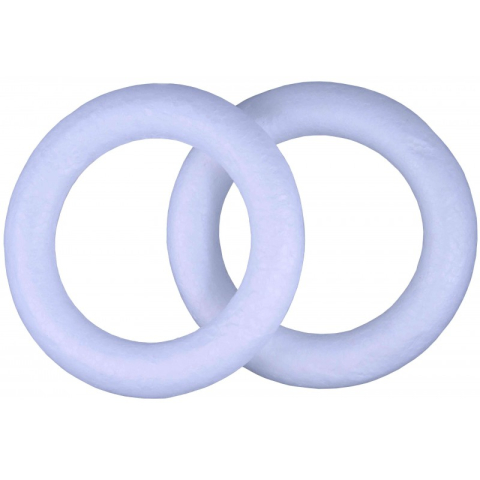 Art & Craft si Artizanat - Accesorii creatie - polistiren - cerculete mari, alb, 12cm, set 2-3 buc, Colorarte