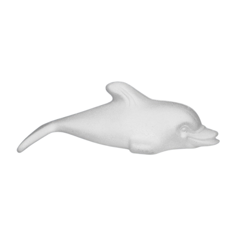Art & Craft si Artizanat - Accesorii creatie - polistiren HD - delfin, alb, 10.5x8x24cm, Colorarte