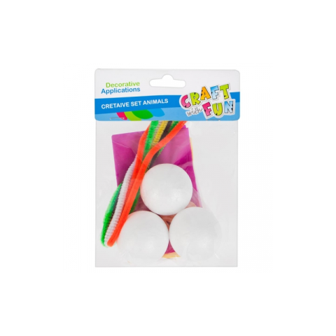 Accesorii creatie - polistiren - kit creativ, alb, Craft With Fun, 445964 [1]