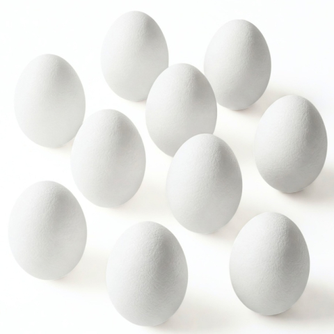 Seturi creative pentru copii - Set 10 Oua Polistiren 5 cm, Oua Decorative pentru Pictura si Decor, Hobby Creativ, Oua Paste DIY