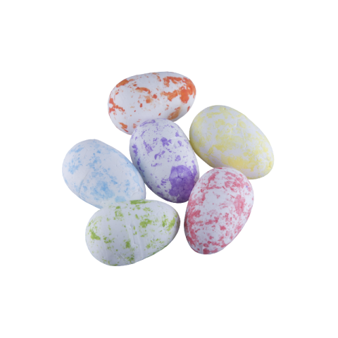 Figurine de pictat, Ipsos, Lemn, Polistiren - Accesorii creatie - polistiren - ou, colorat, 3cm, set 24 buc, Colorarte, 238