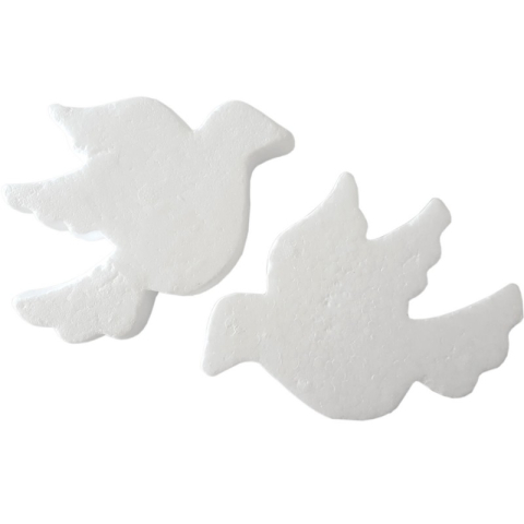 Art & Craft si Artizanat - Accesorii creatie - polistiren - porumbel, alb, set 2 buc, Colorarte