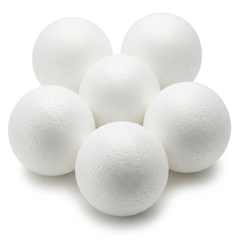 Art & Craft si Artizanat - Accesorii creatie - polistiren - sfera, alb, 4.5cm, set 6 buc, Colorarte