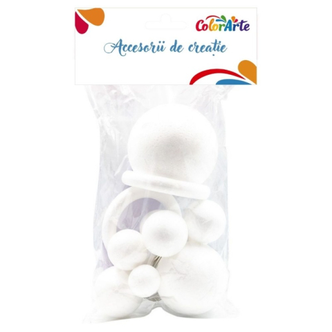 Accesorii creatie - polistiren - Sistem Solar, Colorarte, set de 13 buc [2]