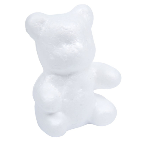 Art & Craft si Artizanat - Accesorii creatie - polistiren - ursulet, alb, set 4 buc, Colorarte