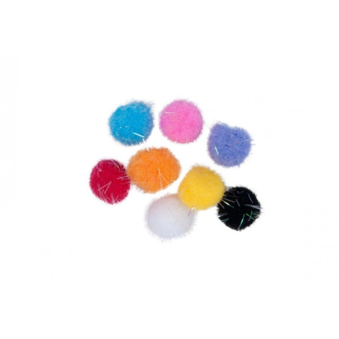 Art & Craft si Artizanat - Accesorii creatie - Pom Pom textil, diverse culori, 20mm, set 35 buc, Colorarte, 3223-/33619