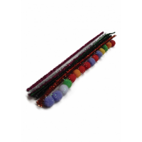 Accesorii creatie - sarma plusata, 18mm, cu Pom Pom, set 25 buc, Colorarte [2]