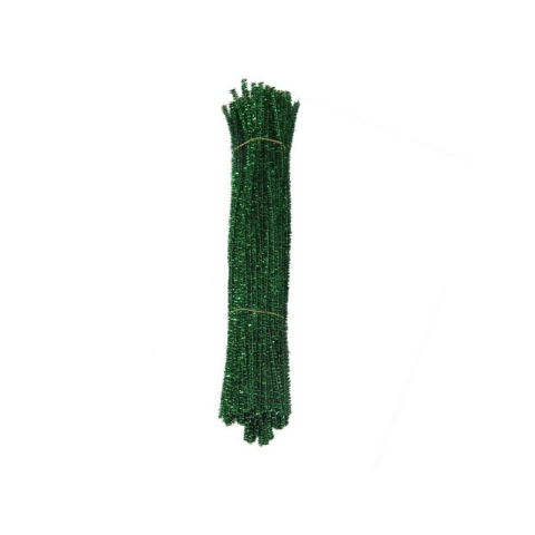 Art & Craft si Artizanat - Accesorii creatie - sarma plusata, verde, cu sclipici, set 25 buc, Colorarte