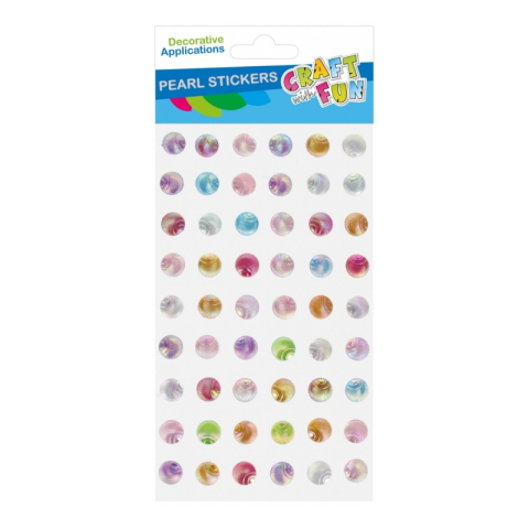 Art & Craft si Artizanat - Accesorii creatie - stickere autoadezive - scoici diverse culori, 10mm, set 54 buc, Craft with Fun 545785