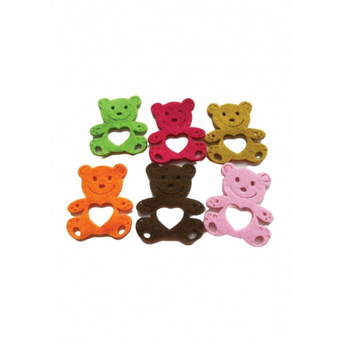 Art & Craft si Artizanat - Accesorii creatie - urs fetru, set 5-6 buc, Colorarte