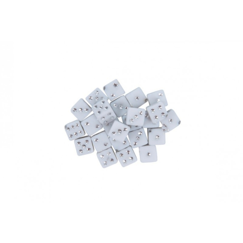 Accesorii Craft - Accesorii creatie - zaruri plastic, alb, 5mm, set 50 buc, Colorarte