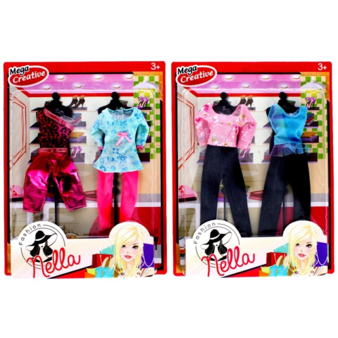 Jucării și Jocuri pentru copii - Accesorii papusi - Nella - haine fashion si accesorii, 29cm, diverse modele, 3+ ani, MegaCreative, 435869