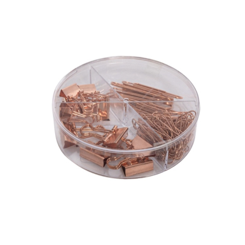 Articole pentru birou - Accesorii set birou Cnx, 70 piese, bronz - agrafe, clips