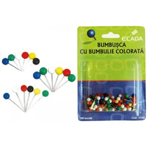 Birotică și Papetărie - Ace gamalie plastic 100/cut ecada 11105 16 buc