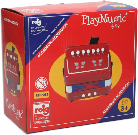 Jucării și Jocuri pentru copii - Jucarie Acordeon, 7 clape, 33 x 15.5 x 10 cm, Reig Musicales