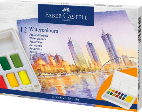 Art & Craft si Artizanat - Acuarele 12 culori creative studio faber-castell