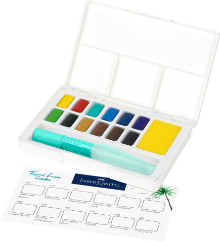 Acuarele 12 culori tropical creative studio faber-castell [2]