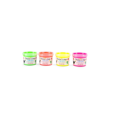 Acuarele 4 culori neon pentru pictat cu mana, Moulin Roty , varsta 1 - 3 ani [2]