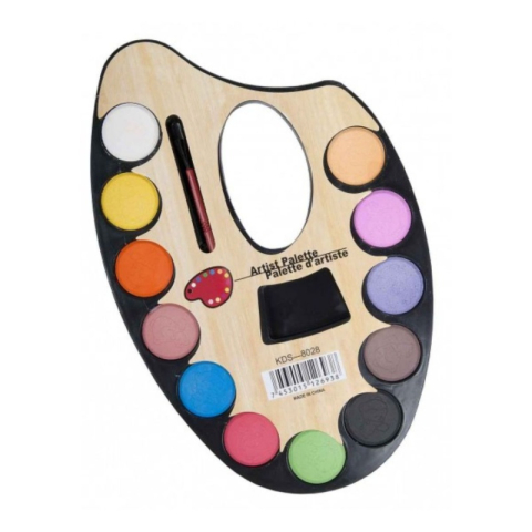 Art & Craft si Artizanat - Acuarele Cnx, cu paleta pictura, 12 culori, PVC, KDS8028