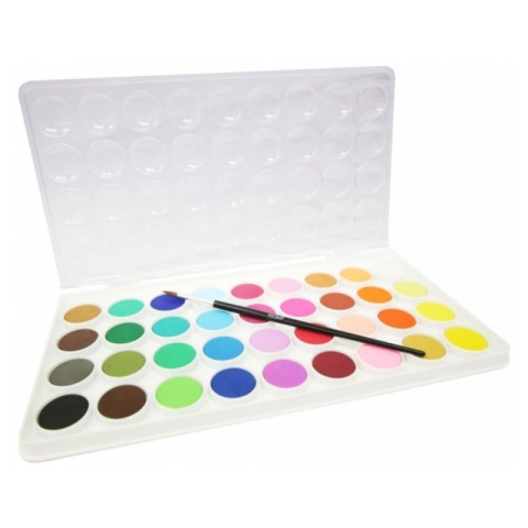 Acuarele Mont Marte PMHS0038, Watercolours, 36 culori + pensula, pastila 23.5mm [2]