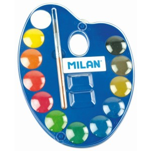 Art & Craft si Artizanat - Acuarele paleta 12 culori 25 mm milan 53412