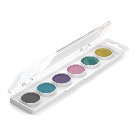 Acuarele, Tempera, Pensule - Acuarele pentru pictat, set 6 culori perlate
