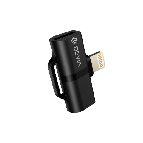 Laptop, Tablete & Telefoane - Adaptor Lightning la Dual Port Lightning Devia Smart Series Black