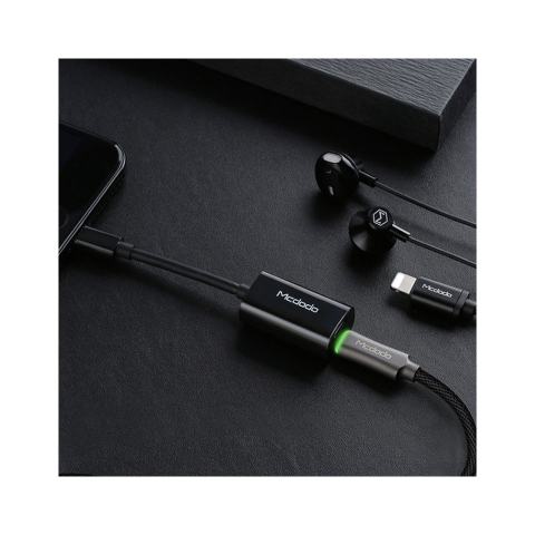 Adaptor Lightning la Dual Port Lightning Mcdodo Cablu Black [8]