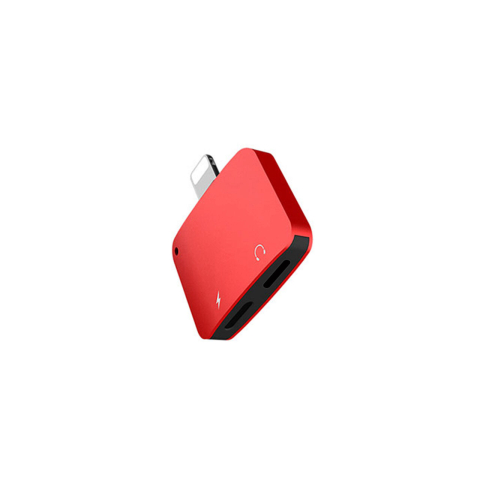 Laptop, Tablete & Telefoane - Adaptor Lightning la Dual Port Lightning Mcdodo Compact Red