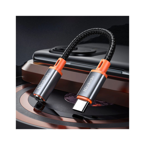 Adaptor Type-C la Jack 3.5mm Mcdodo Castle Series 11cm Black [3]