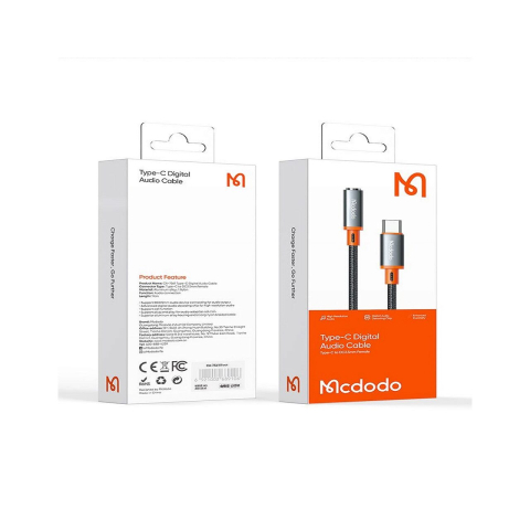 Adaptor Type-C la Jack 3.5mm Mcdodo Castle Series 11cm Black [4]