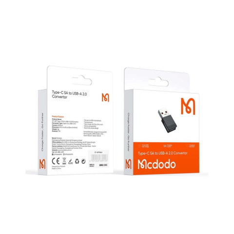Adaptor Type-C la USB 2.0 Mcdodo OTG 5A Black [1]