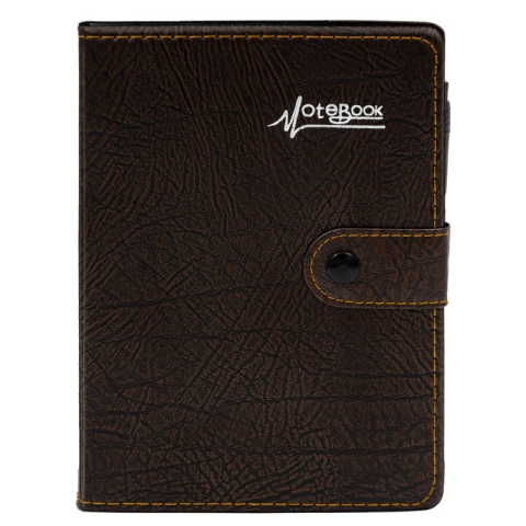 Agenda A5 nedatata CNX Lizy 4404, 80 pagini, coperta imitatie piele maro, cu capsa [1]