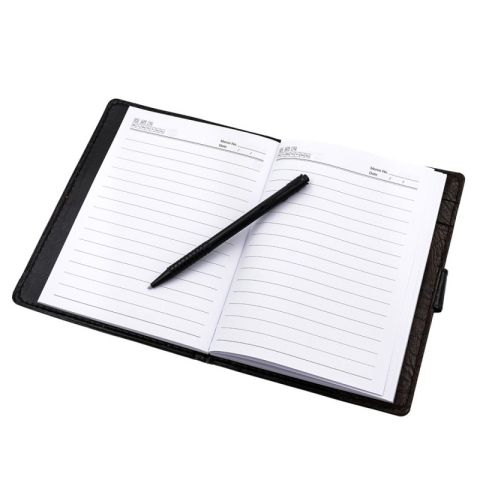 Agenda A5 nedatata CNX Lizy 4404, 80 pagini, coperta imitatie piele maro, cu capsa [2]