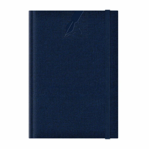 Birotică și Papetărie - Agenda A5 nedatata Colere EJ-1501, 224 pagini, cu elastic, albastru inchis
