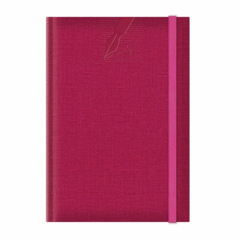 Birotică și Papetărie - Agenda A5 nedatata Colere EJ-1503, 224 pagini, cu elastic, fucsia