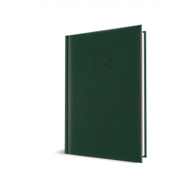 Birotică și Papetărie - Agenda datata Ro A5 352 pagini coperta din piele sintetica Corinaldo Deluxe Culoarea Verde Herlitz 2026