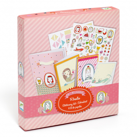 Cutie decorata, cu 2 agende personalizate si autocolante, Rosalie [1]