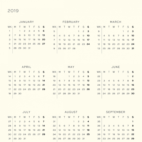 Agenda saptamanala+caiet a5 2019 negru leuchtturm [4]