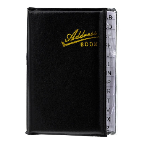 Agenda telefonica CNX 5084-40, mica, coperta imitatie piele, negru [1]