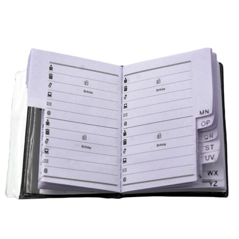 Agenda telefonica CNX 5084-40, mica, coperta imitatie piele, negru [2]