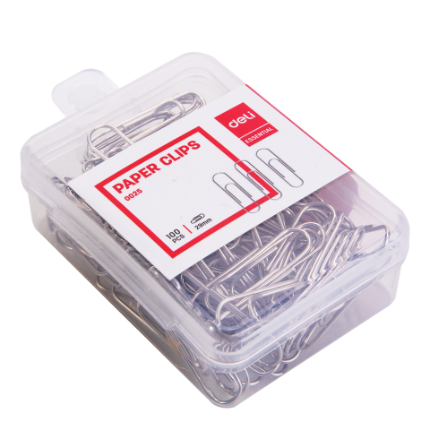 Agrafe metal 29mm 100 buc cutie plastic deli [3]