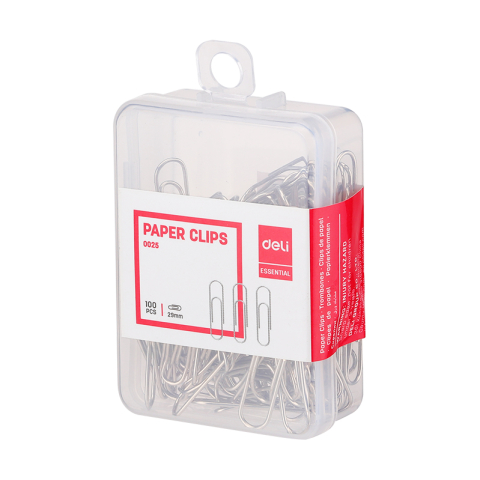 Agrafe metal 29mm 100 buc cutie plastic deli [1]