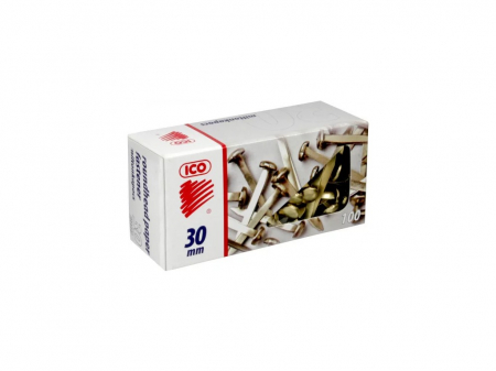 Birotică și Papetărie - Agrafe Milton 30 mm, cleme metalice pentru prindere, 100 buc/cutie
