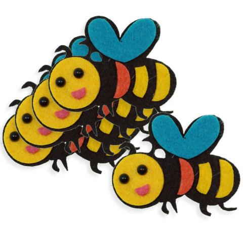 Art & Craft si Artizanat - Albina pasla, fetru, cu adeziv 6x5cm 5/set