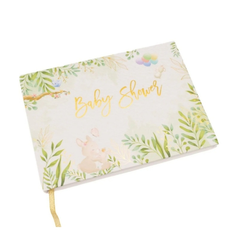 Album GUEBOOK1723, Baby Shower, model florar alb, 17x23cm, 120 pagini [0]