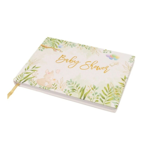 Album GUEBOOK1723, Baby Shower, model florar alb, 17x23cm, 120 pagini [3]