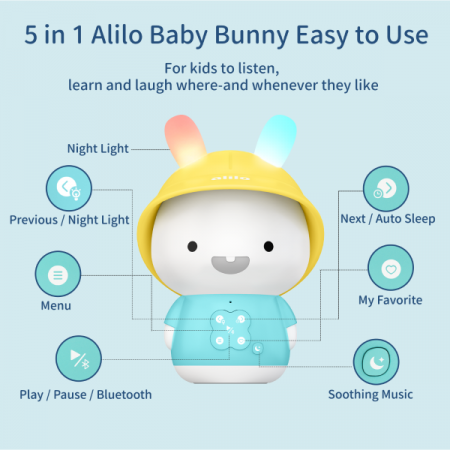 Alilo Baby Bunny - Iepuras interactiv cu povesti si cantece, roz, RO/EN [9]