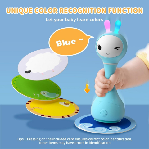 Alilo Smarty Bunny - Iepuras interactiv pentru bebelusi, albastru, RO/EN varsta 0-6 luni ,1-2 ani ,2-3 ani ,3-5 ani ,, Unisex [4]