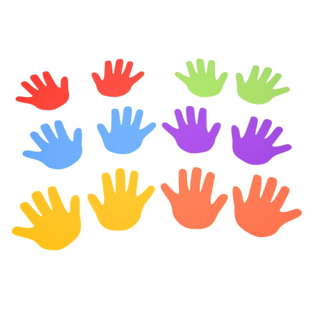 Jucării Educative pentru copii - Amprente de maini, set 12 bucati, Edx Education, 2-7 ani